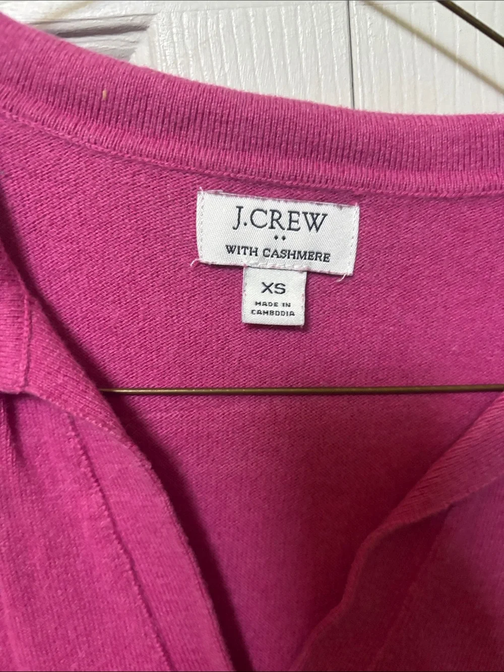 J. Crew Short-Sleeve Polo Knit Top - Magenta Pink